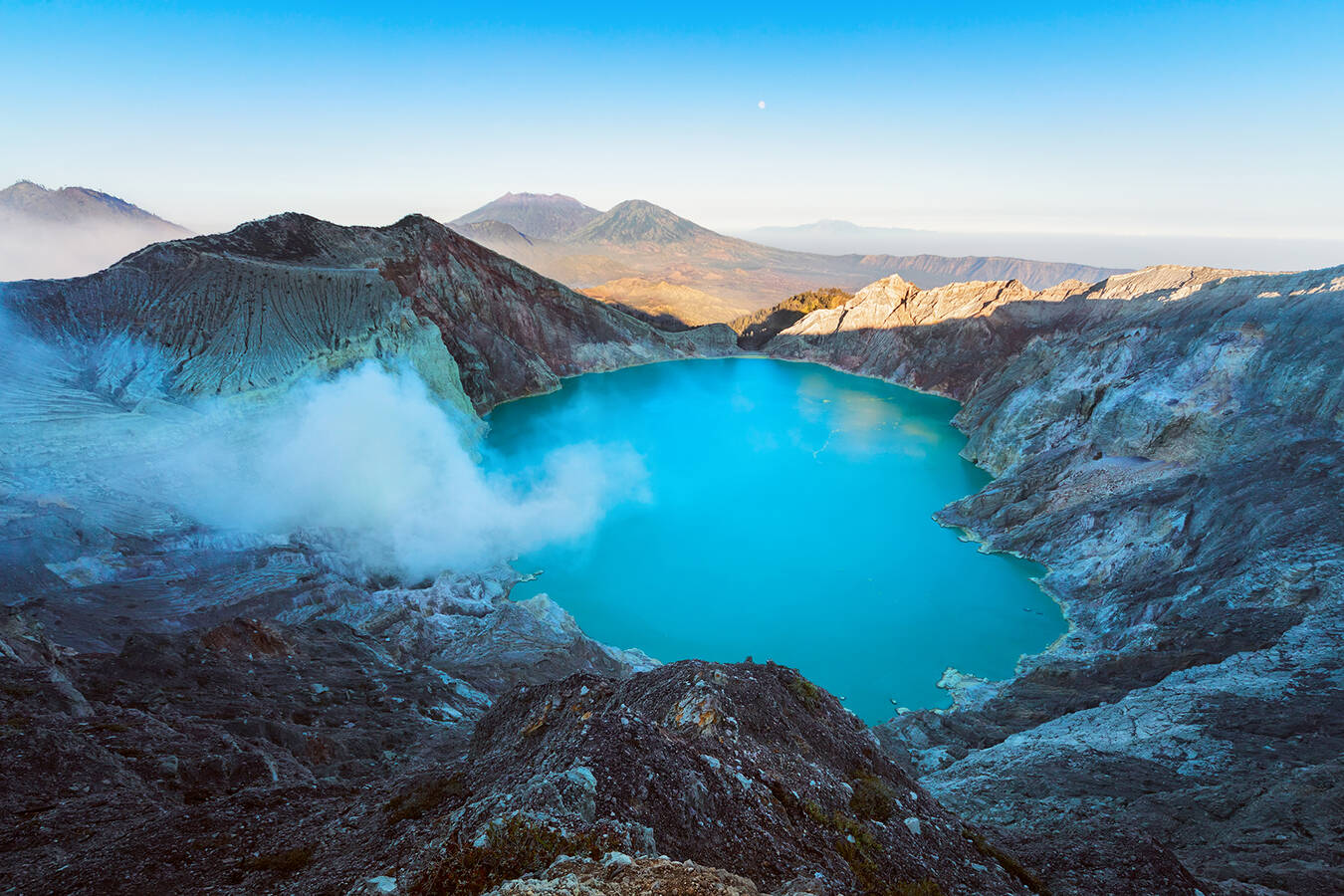 Ijen crater lake: 