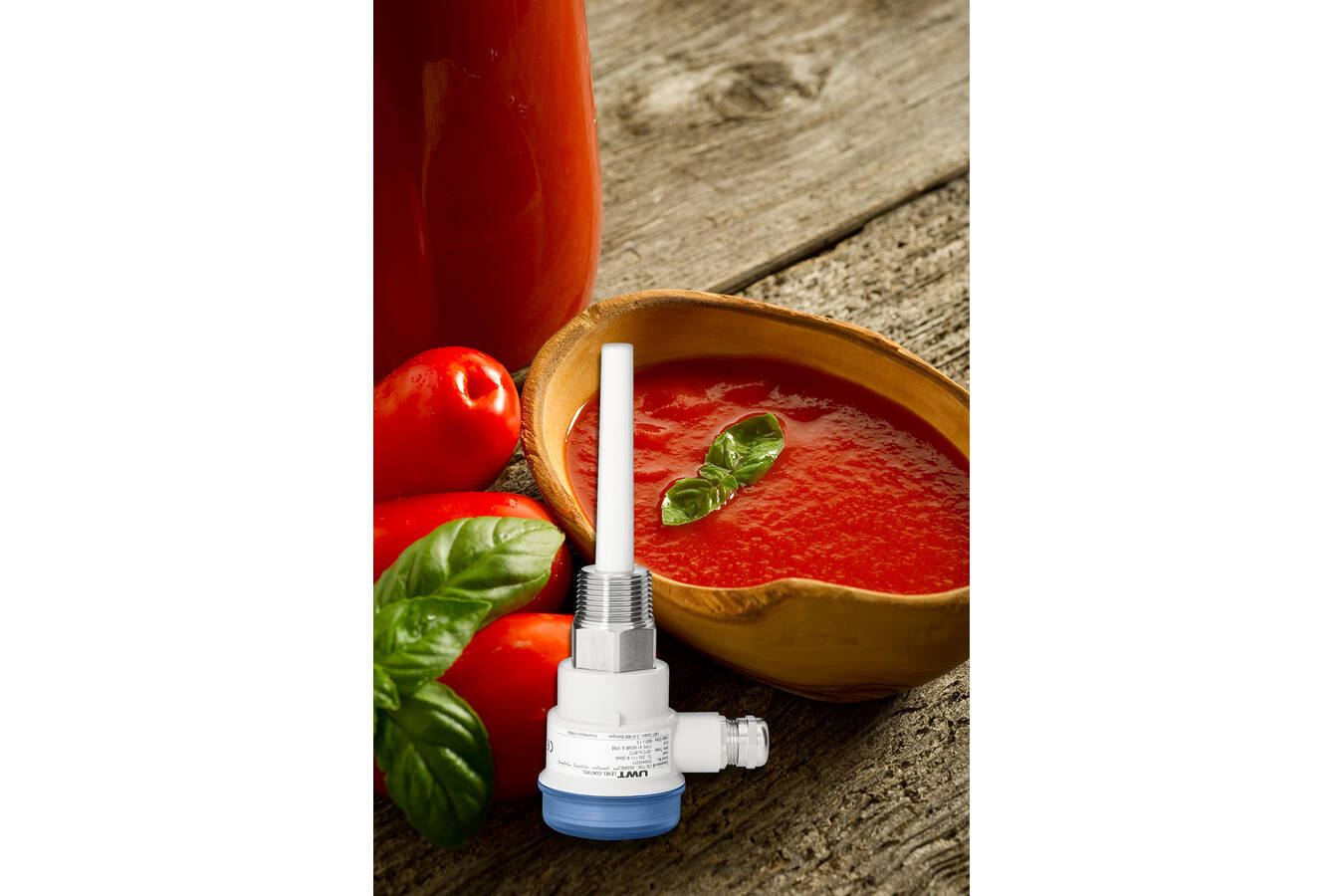 Capacitance level measurement with Capanivo in tomato paste production Precise media detection with two wire electronics and “Tip sensitivity”
Tomatoes