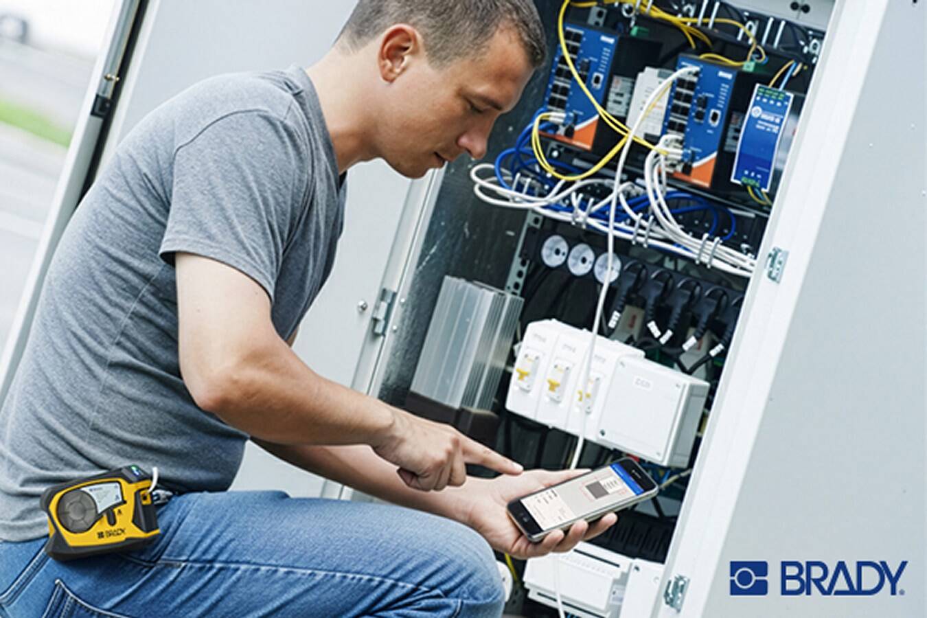 Faster field interventions with label printers built for mobility In the rain, heat or cold. In dark, tight crawlspaces, manholes or high up in antennas and poles. If you need to print labels, Brady enables you to do that fast, right on the first try and with labels that last up to 20 years.